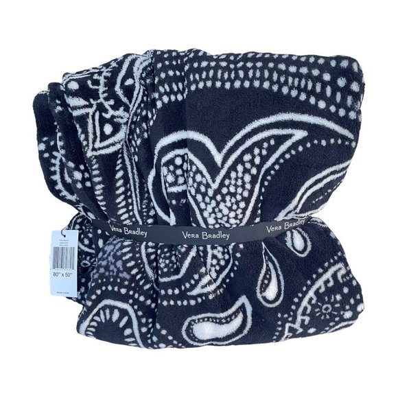 Vera Bradley Stellar Paisley Plush Throw Blanket - Picture 7 of 7